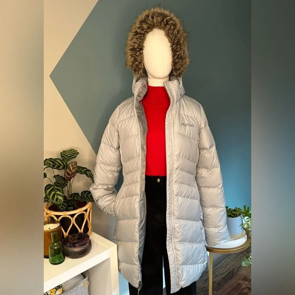 Marmot Montreal Women's 700 Down Puffer Coat - Glacier Grey | Size M - Picture 1 of 13